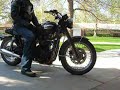 Triumph Bonneville startup and burnout