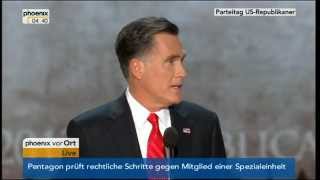 Mitt Romneys Rede auf dem Parteitag der Republikaner 31.08.2012