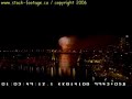 35mm HD Stock Footage - fireworks over Burrard Street Bridge