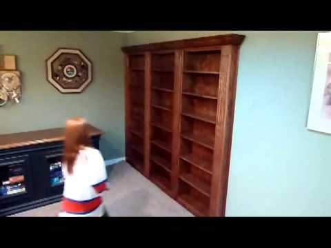 how to hidden door bookcase