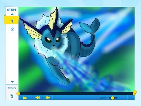 how to draw vaporeon