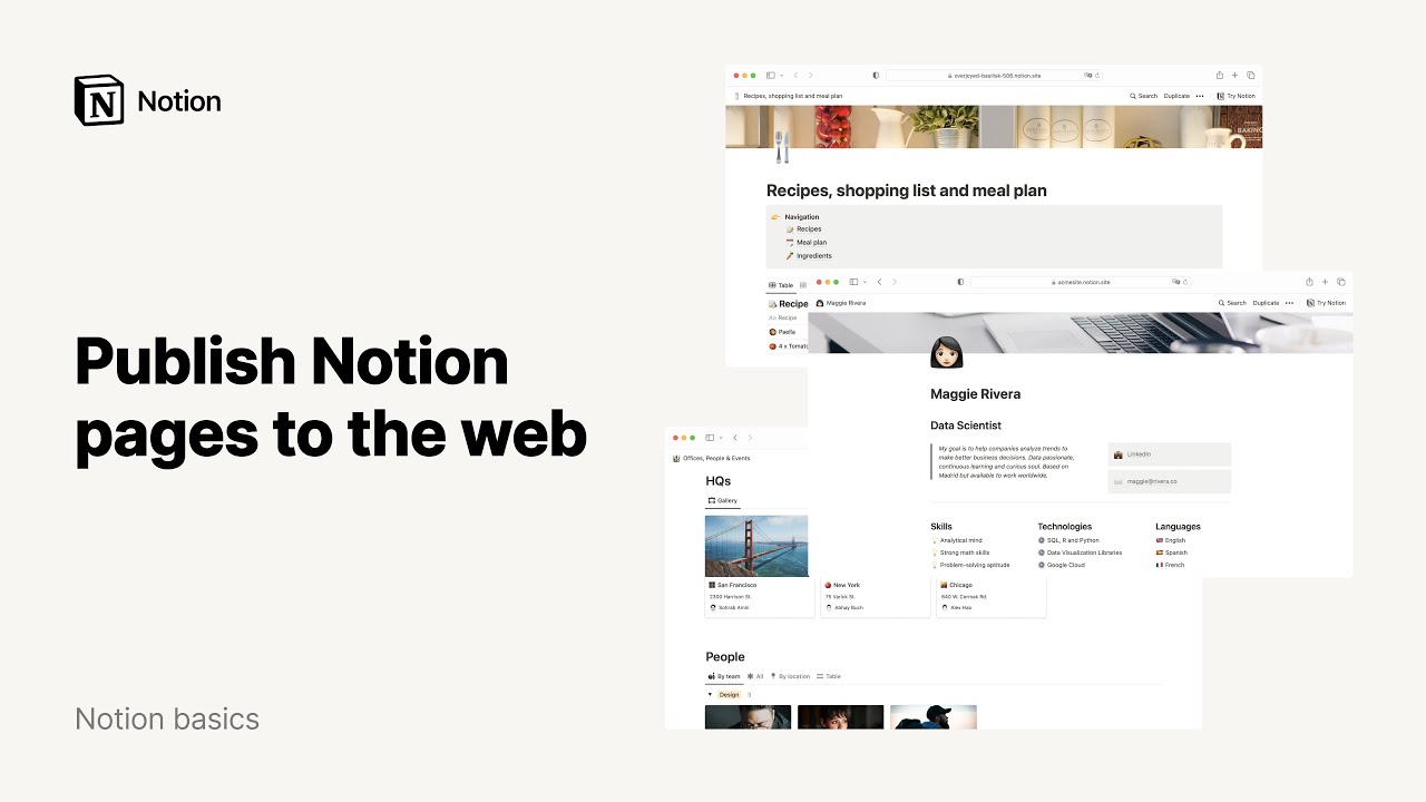 Public pages & web publishing – Notion Help Center