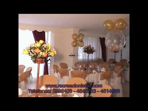arreglos de primera comunión - Video de una decoracion Para primera Comunión con globos y flores tipo buffet.