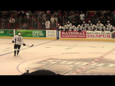 Aaron Gagnon shootout winner vs Jeff Deslauriers - OKC Barons vs Texas Stars 11/19/2010