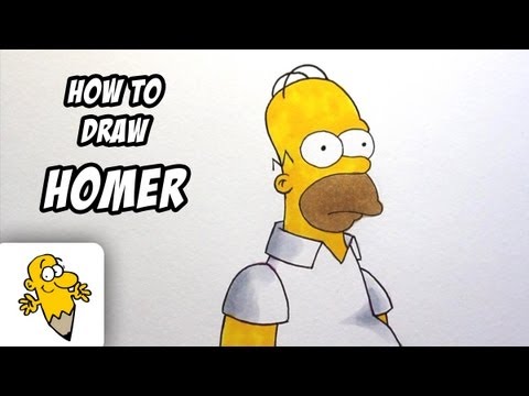 how to draw homer simpson