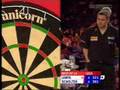 Robbie Savage taunted by darts fans