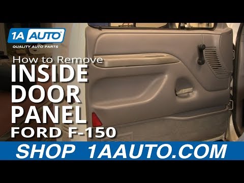 How To Install Replace Remove Inside Door Panel Manual Windows Ford F-150 92-96 1AAuto.com
