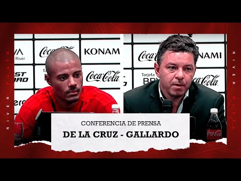  Nicolás De La Cruz y Marcelo Gallardo en conferencia de prensa (27/2/2022)