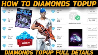 FREE FIRE DIAMONDS TOPUP  HOW TO TOPUP DIAMONDS IN