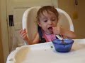 15 month old talking about her veggies
