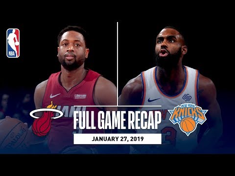 Video: Full Game Recap: Heat vs Knicks | Dwyane Wade Records Double-Double In MSG