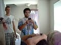 boy gets hit on head (chinese toy)