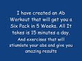 Best Way to get a Six Pack and an Amazing Body