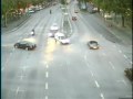 Motorcycle t-bones car at high speed - accident, crash, intersection, motorcycle, t-bone