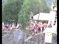 Diving from swing