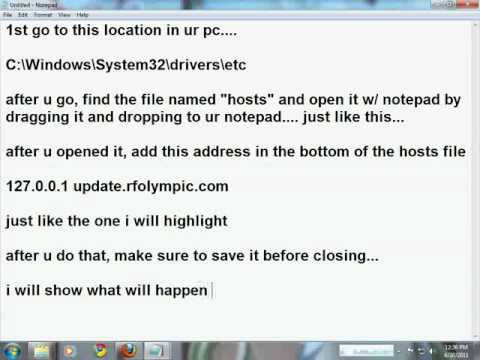 how to patch rf olympic
