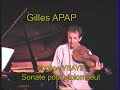sonate n�3, ballade, d'eug�ne ysaye, dans une interpr�tation tr�s personnelle de gilles apap, parrain de l'ensemble instrumental de corse.
pour les puristes, je pr�cise qu'il s'agit d'une interpr�tation impr�vue au cours d'un concert amical et non d'un r�cital.
