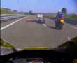 Biker showing off, or trying to!!