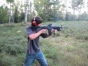 Branden shooting the M-4