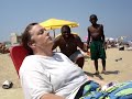 singing on the beach