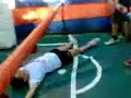 portero futbolin humano