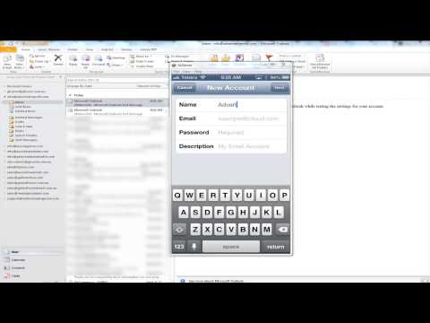 how to sync work outlook email with iphone
