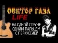 Сектор газа - Life (на одной струне одним пальцем с перкуссией)