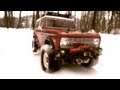 Tamiya cc 01 F.B. on a winter day in the forest Video