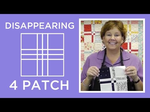 patch - http://missouriquiltco.com -- Jenny Doan shares the awesome, but easy Disappearing 4 Patch technique using charm squares (5