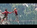 First Woman Walks the Lost Arrow Spire Highline First Woman Walks the Lost Arrow Spire Highline