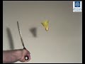 Badminton racket/shuttle impact - Slow motion video Badminton racket/shuttle impact - Slow motion video
