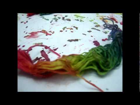 how to dye embroidery thread