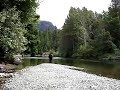 fisheries pool atnarko river near bella coola bc. there are fish here. we caught about 4 good size on a fly that looks like a mosquito