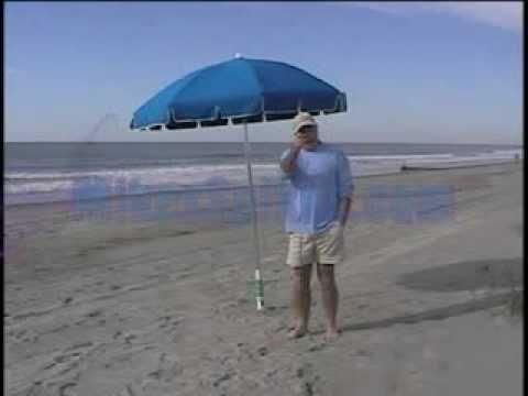 how to properly install a beach umbrella