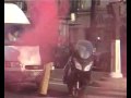 Clever motorcycle rider prank