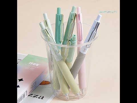 Bút gel bấm Languo mực đen đệm tay dài B130