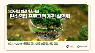 k-water 공공환경시설 탄소중립 사업 현황