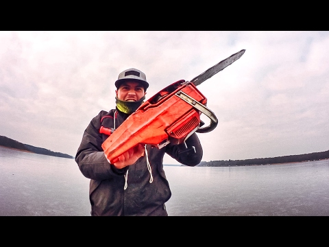 SO geht Eis-Angeln! EISBOHRER VERSENKT!!