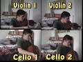 when we see christ(orchestrated version), a quartet played by me. two violins and two cellos. i'm not super good at the cello so please forgive some of the bad playing.
violin 2 is posing as the viola
cello 2 is posing as the bass

words:
oft times the day seems long, our trials hard to bear,
we're tempted to complain, to murmur and despair;
but christ will soon appear to catch his bride away,
all tears forever over in god's eternal day. 

refrain
it will be worth it all when we see jesus,
life's trials will seem so small when we see christ;
one glimpse of his dear face all sorrow will erase,
so bravely run the race till we see christ.

sometimes the sky looks dark with not a ray of light,
we're tossed and driven on , no human help in sight;
but there is one in heav'n who knows our deepest care,
let jesus solve your problem - just go to him in pray'r. 

refrain
it will be worth it all when we see jesus,
life's trials will seem so small when we see christ;
one glimpse of his dear face all sorrow will erase,
so bravely run the race till we see christ.

life's day will soon be o'er, all storms forever past,
we'll cross the great divide, to glory, safe at last;
we'll share the joys of heav'n - a harp, a home, a crown,
the tempter will be banished, we'll lay our burden down. 

refrain
it will be worth it all when we see jesus,
life's trials will seem so small when we see christ;
one glimpse of his dear face all sorrow will erase,
so bravely run the race till we see christ.