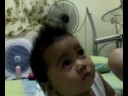 Hailey G. glued on the tv 2