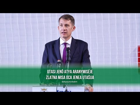 Dr. Pásztor Bálint köszöntője Utasi Jenő atya aranymiséjének ünnepségén-cover