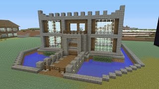 Minecraft Tutorial: How To Make A CASTLE!! Survival House (ASH#23)