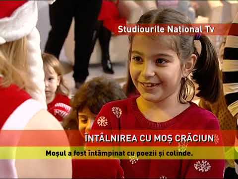 Moș Crăciun, întâmpinat cu poezii şi colinde, la Naţional TV