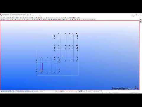 Tekla Structure Tạo lưới trục nâng cao