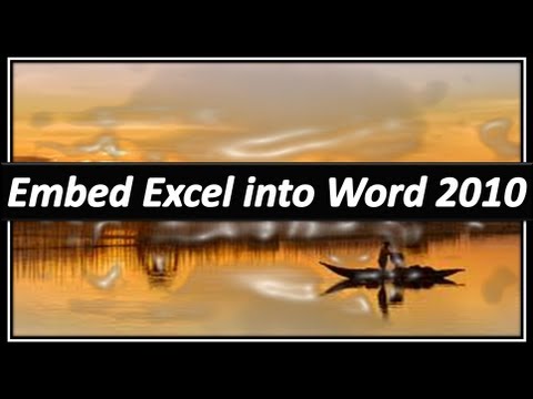 how to attach excel file in word 2010