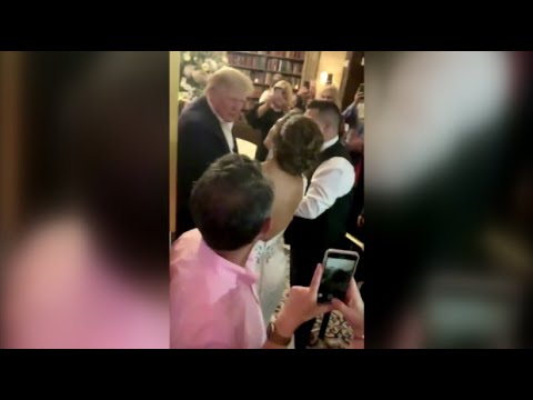 US-Prsident Trump berrascht Hochzeitsgesellschaft