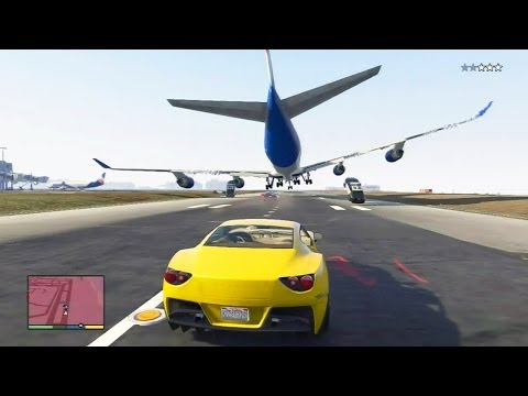 GTA 5 #22: Perseguição Épica / Salto do Avião para a Piscina - PS3 / Xbox 360 HD Gameplay