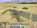 Fight between greek hoplite and roman empire in Rome Total War