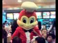 Ramram and Monmon met the Jollibee Mascot.