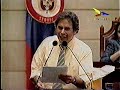 Moreno de Caro en senado (2005)  Suelta mariposas